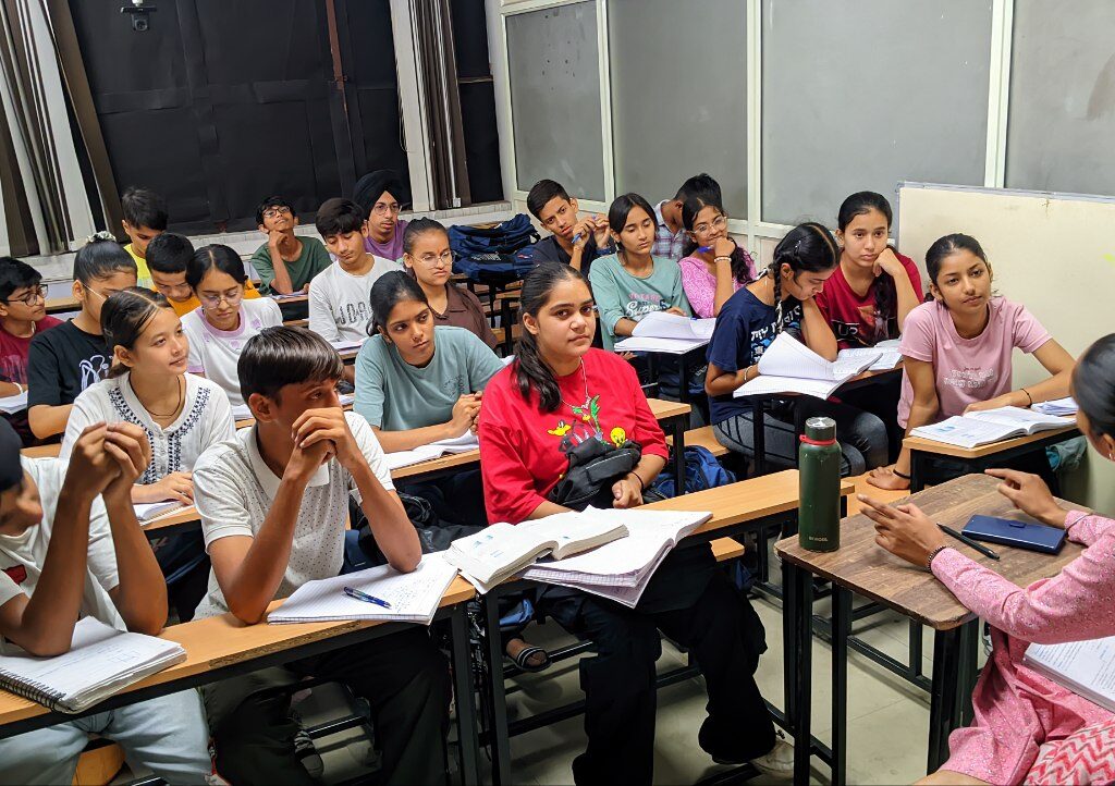 Students at Topper's Choice coaching center, Sector 40-C Chandigarh